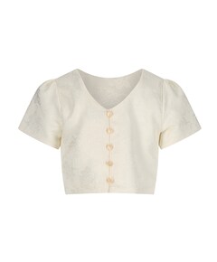 Meisjes top ecru