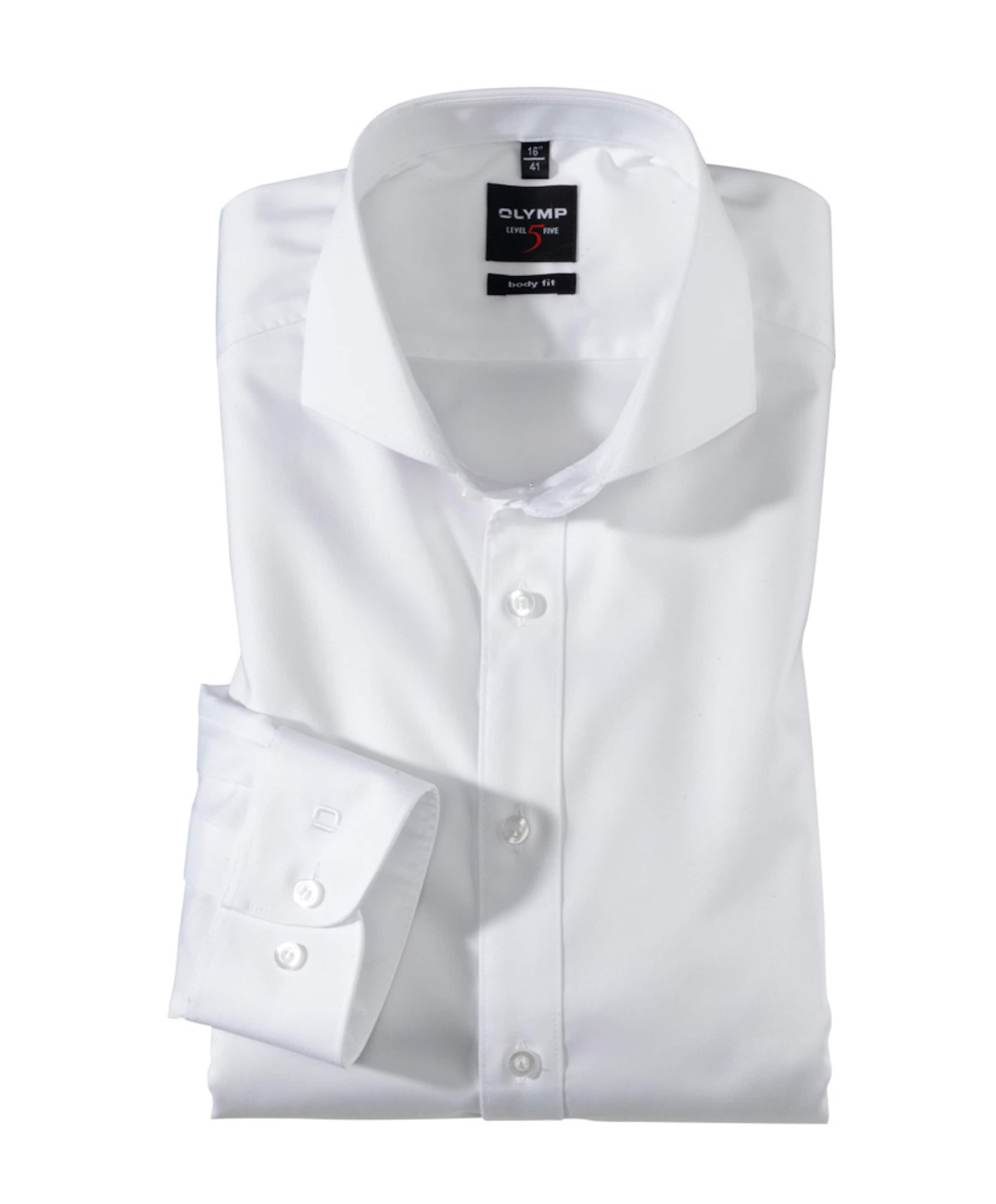 Heren overhemd lange mouw wit