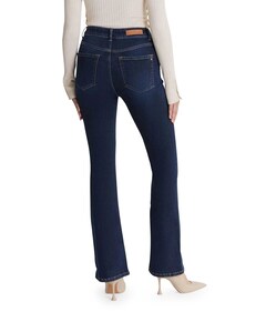ultra high waist flare dames jeans blauw