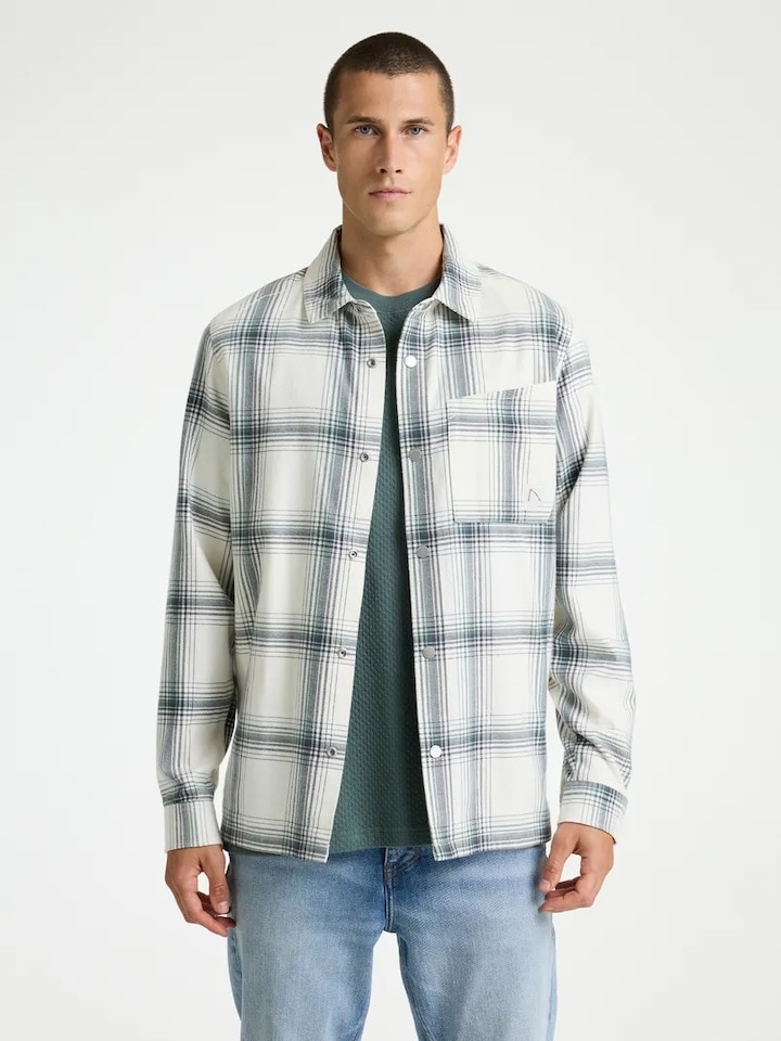 Heren overshirt ecru