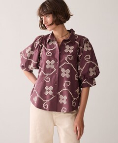Dames blouse bruin