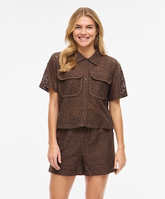 Dames blouse bruin