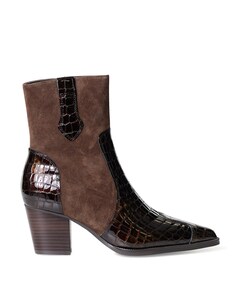 Sibylle dames enkellaarzen bruin