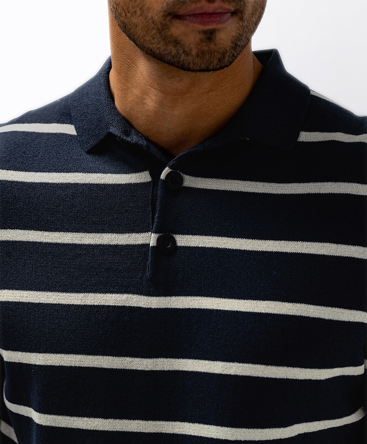 Heren polo blauw
