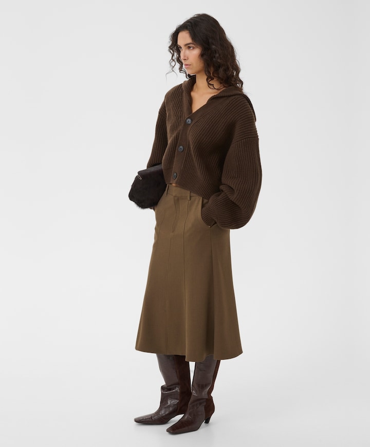 Dames vest bruin