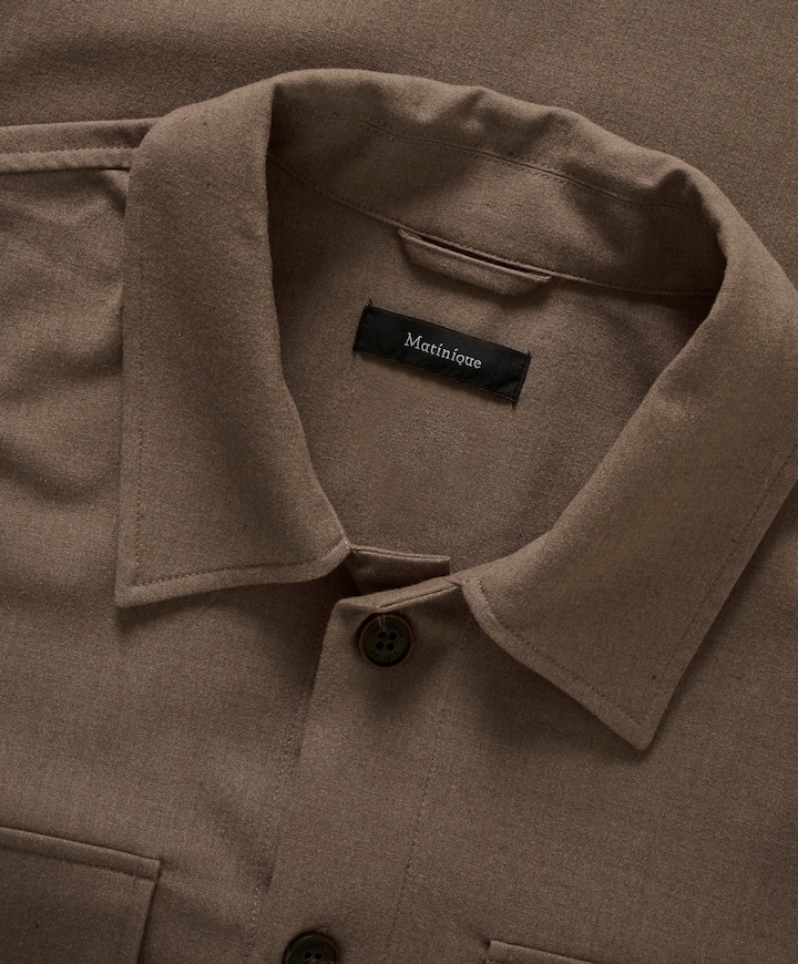 Heren overshirt beige