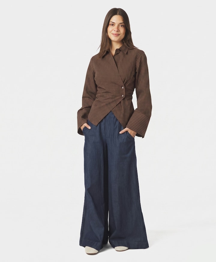 Dames blouse bruin