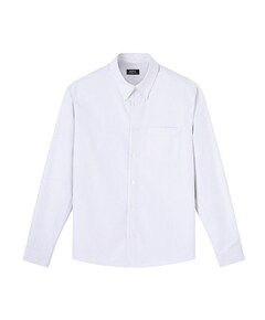 Heren overhemd lange mouw blauw