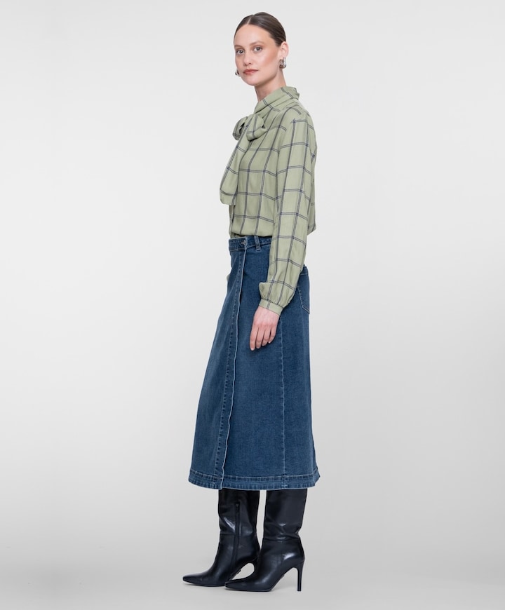 Dames rok blauw