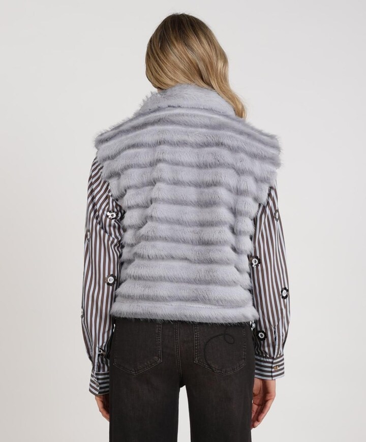Dames gilet blauw