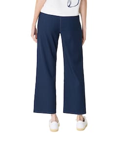 Wide leg dames broek blauw