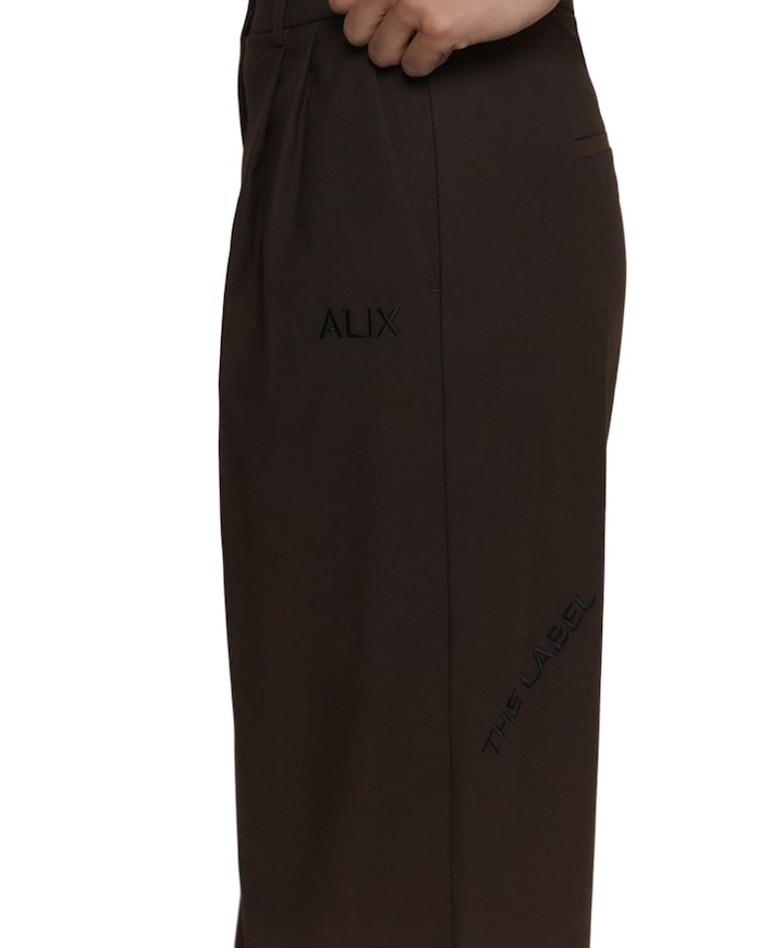 WIDE LEG dames broek bruin