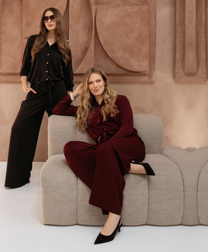 Dames blouse bordeaux
