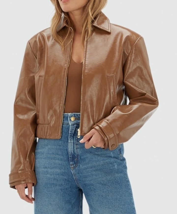 Dames blazer bruin