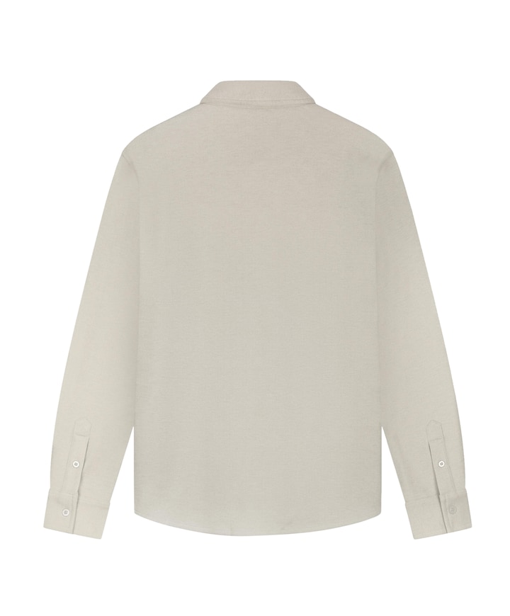 Overshirt lange mouw beige