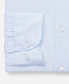 Heren overhemd lange mouw blauw