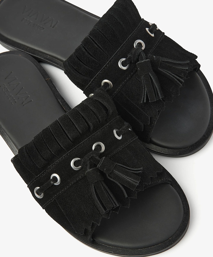 Vita Eva dames slippers zwart