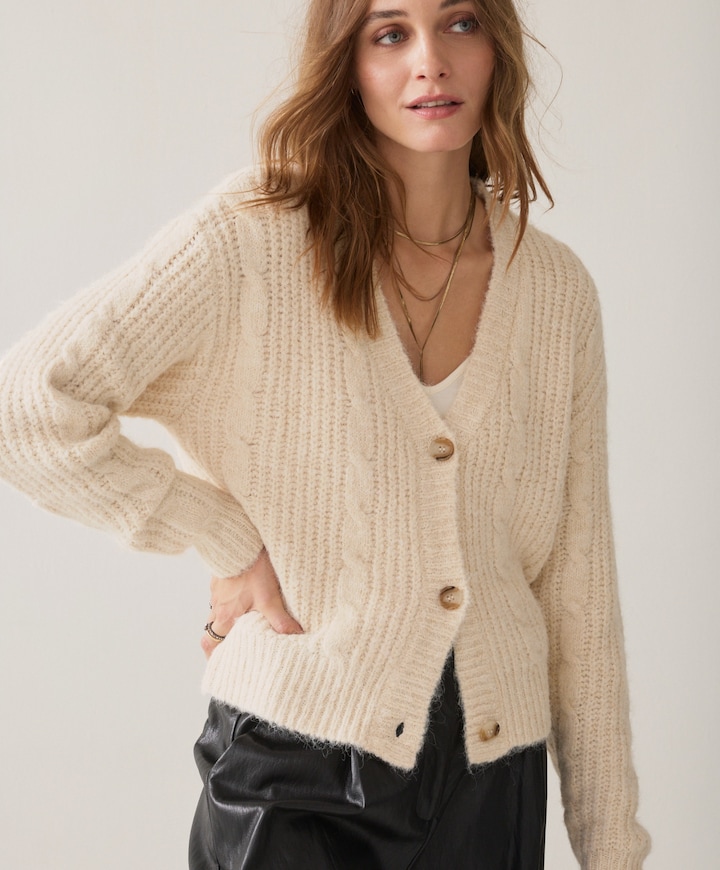 Dames vest ecru