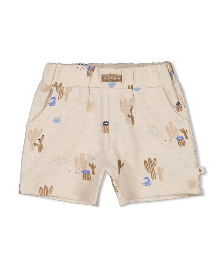 Short AOP meisjes korte broek ecru