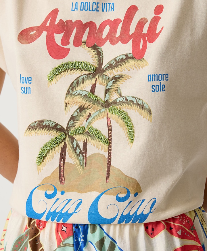 Dames T-shirt ecru