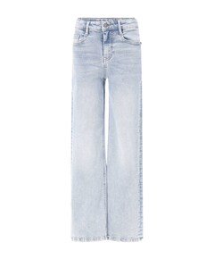Wide leg fit meisjes jeans blauw