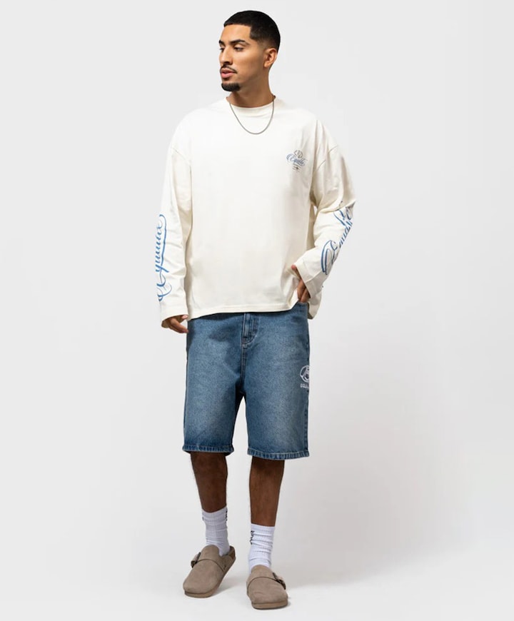 Uniseks longsleeve ecru