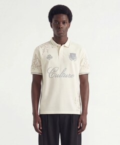 Heren polo ecru