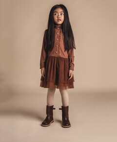 Meisjes jurk bruin