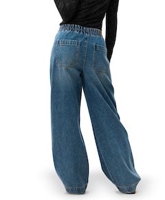 Barrel fit jogger dames jeans blauw
