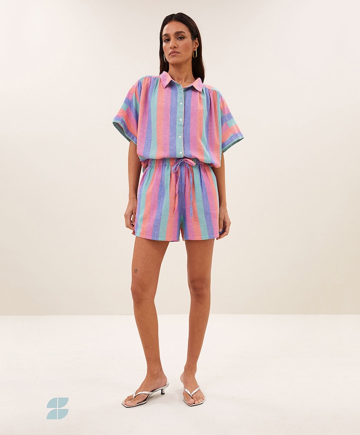 Dames blouse multicolor