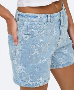 ONLPHINE-AUDE JAQUARD QY dames korte broek blauw