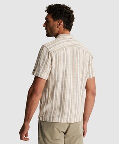 Heren overhemd korte mouw grijs