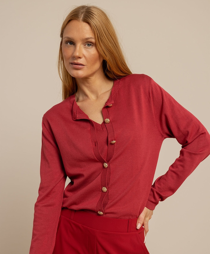 Dames vest rood