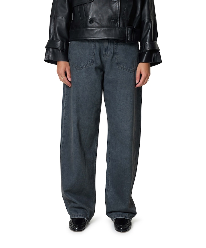 Flip Waist Pocket Tall Black jeans zwart