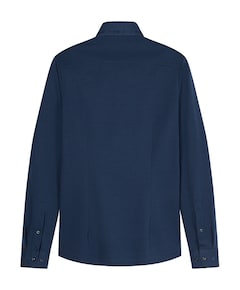 Heren overhemd lange mouw blauw