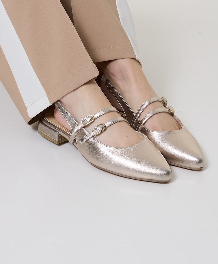 dames slingbacks goud