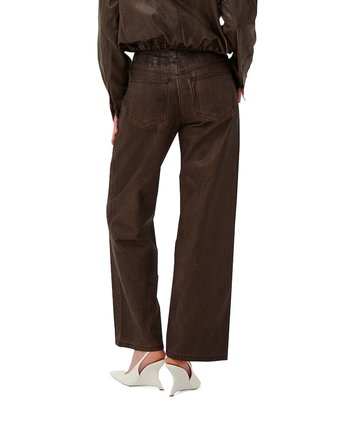 GZcellie HW wide dames jeans bruin