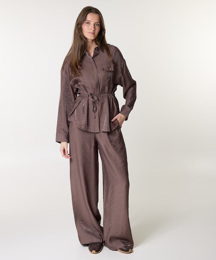 Dames blouse bruin