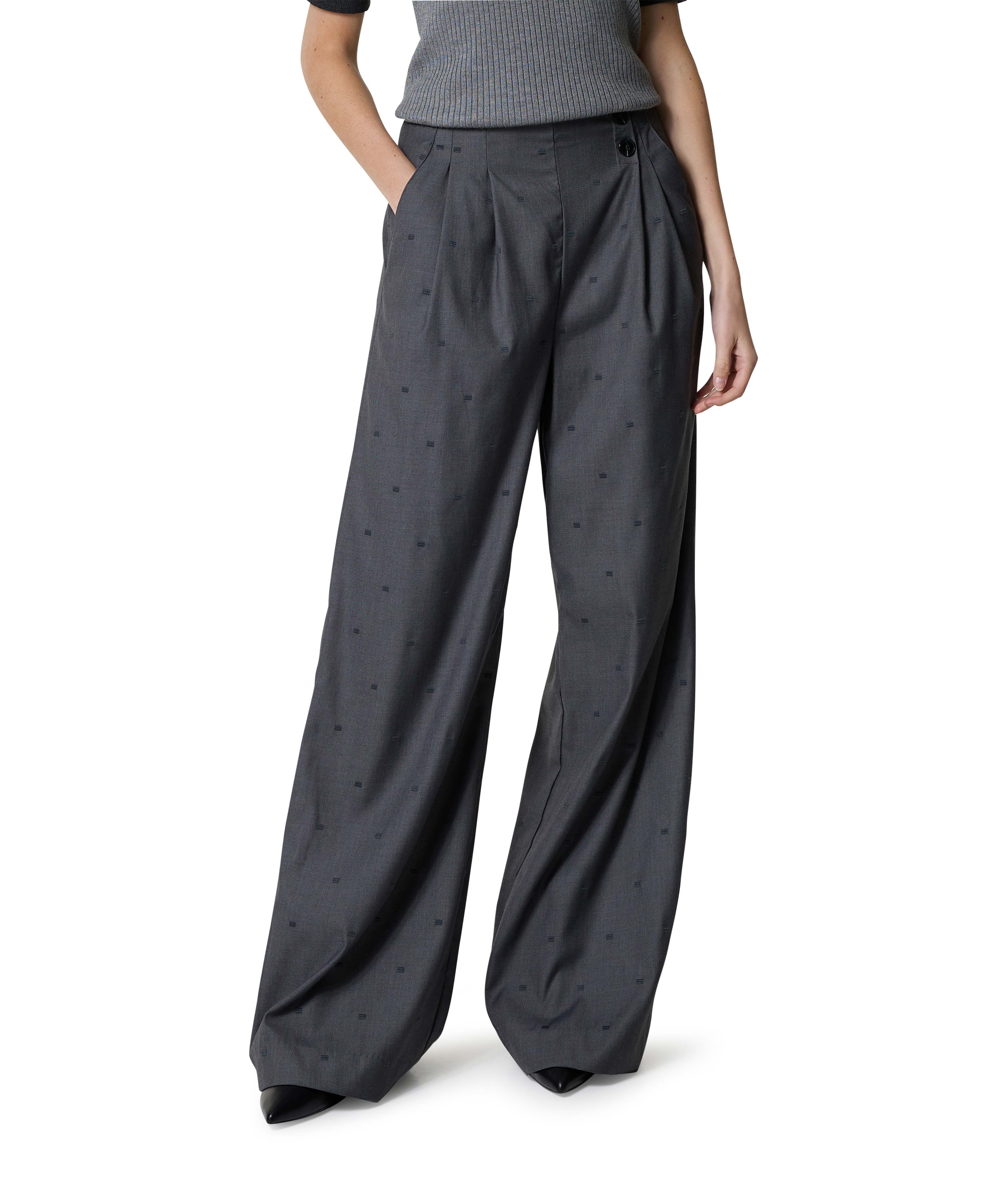 SagaCC Pleat LL broek grijs