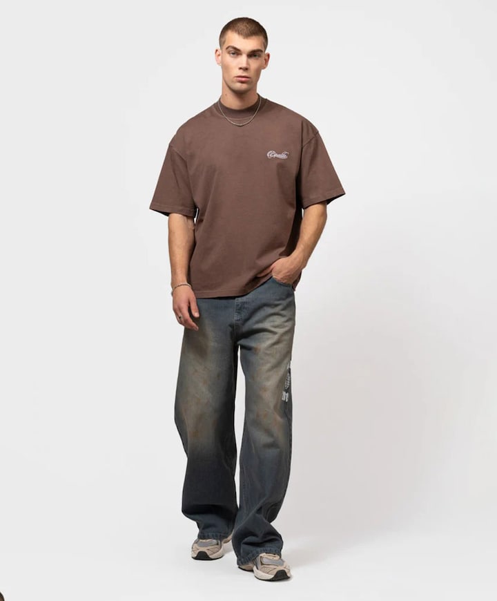 Uniseks t-shirt bruin