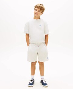 TH SCRIPT JERSEY TWILL jongens korte broek ecru