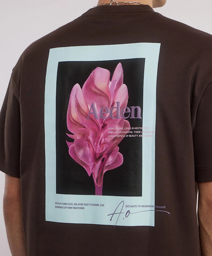 Heren T-shirt bruin