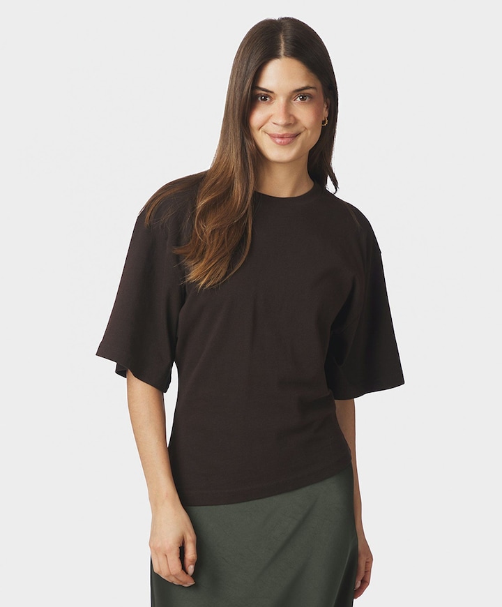 Dames T-shirt bruin