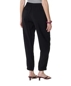 Crinkle modal dames broek zwart