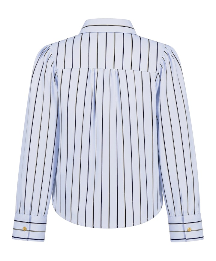 Meisjes blouse lange mouw blauw