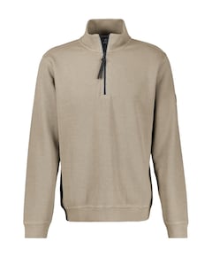 Heren trui met rits beige