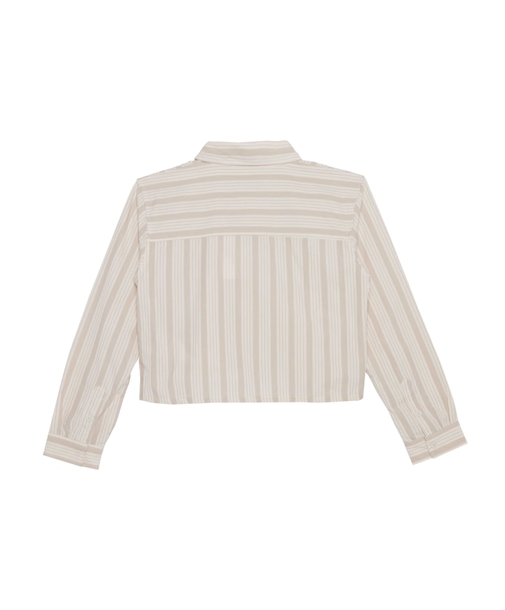 Meisjes blouse lange mouw beige