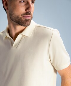 Heren polo beige