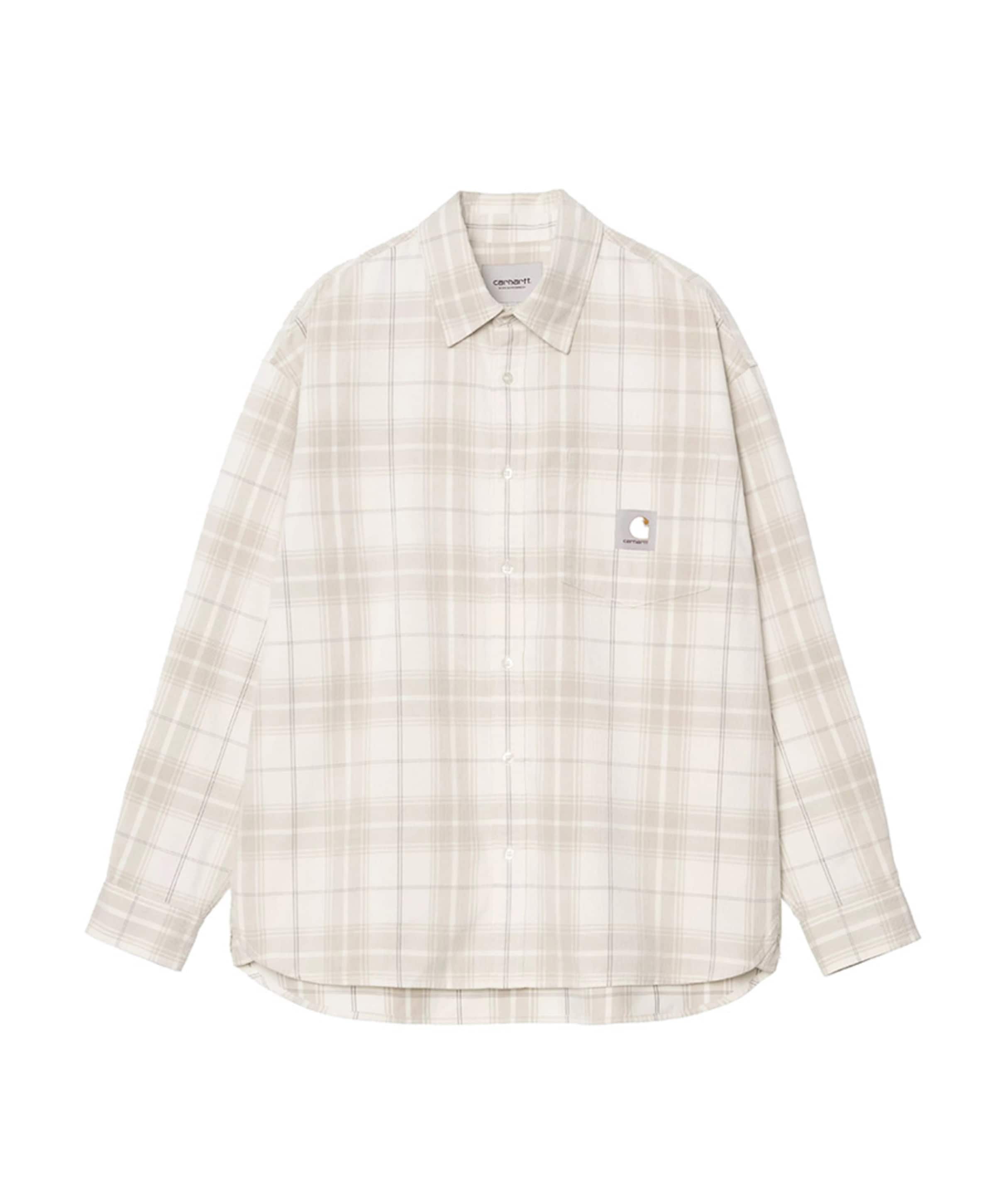 Heren overhemd lange mouw beige