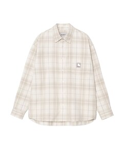 Heren overhemd lange mouw beige